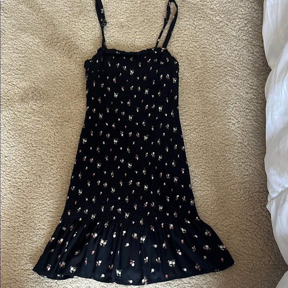 Hollister Black Floral Dress